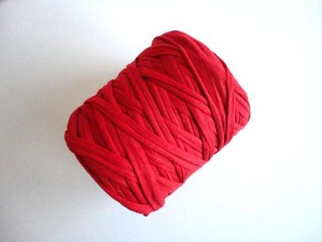 Trapillo color rojo cereza para tejer XL