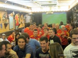 Celebraciones Eurocopa 2012 en Oviedo: Partido en bares