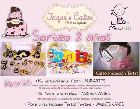 Sorteo Fiesta y Curso Tartas!!! 2do Aniversario Jaque's Cakes