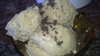 Helado de capuccino, sin la heladera