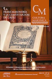 “La francmasonería y la constitución de Cádiz” nuevo número de Cultura Masónica