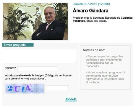 Preguntas Online Cuidados Paliativos (Mañana Jueves a las 12:30)