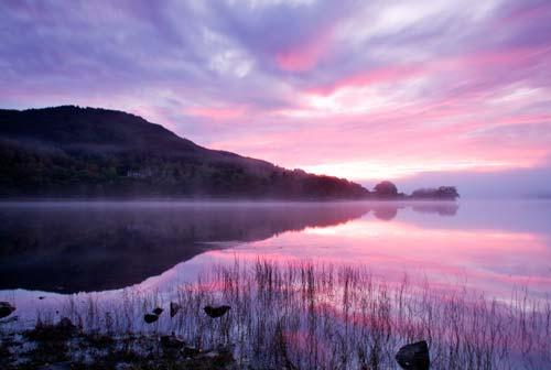 Atardecer en el parque de los Trossachs