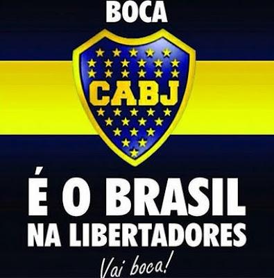 Los afiches de los brasileros cargando a Corinthians antes del partido con Boca jrs