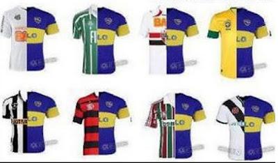 Los afiches de los brasileros cargando a Corinthians antes del partido con Boca jrs