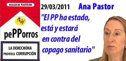 Ana Pastor prometiendo que el PP esta en contra del copago
