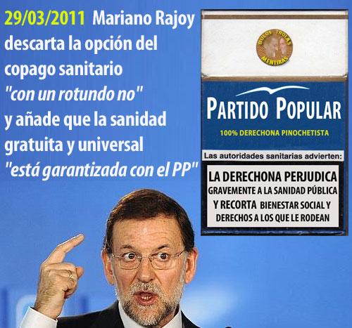 Mariano Rajoy mintiendo