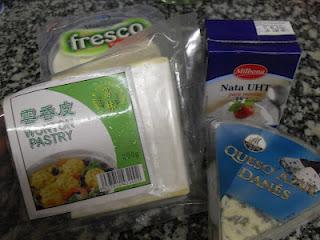 Vichyssoise de pera con wonton de queso azul