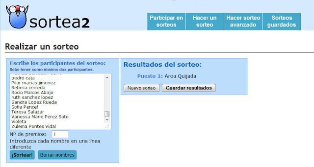 Ganadora del sorteo Curvesphere