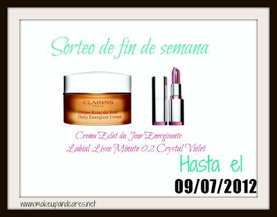 Sorteo de fin de semana de dos productos de Clarins.