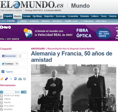 ALEMANIA Y FRANCIA CONMEMORAN 50 AÑOS DE AMISTAD