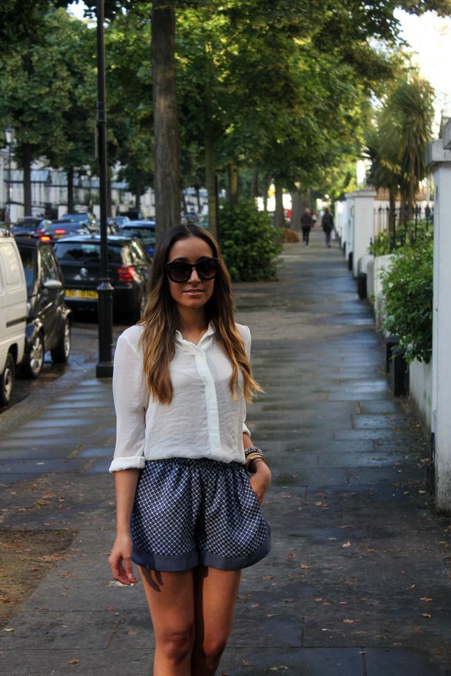 Print Scarf On My Shorts