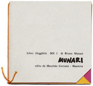 Dos libros de Bruno Munari: uno legible, el otro no.