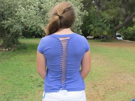 resultado de tunear camiseta con cortes