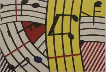Roy Lichtenstein 'Nota musical', 1995. Serigrafía.