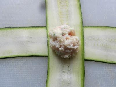 Rollitos de calabacín de pollo y tomate