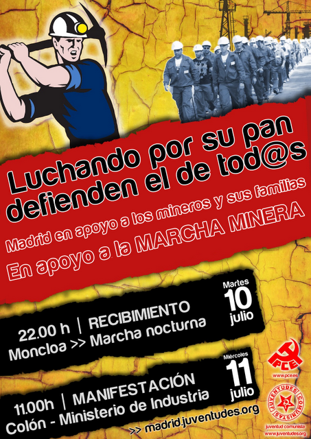 Madrid en apoyo a los mineros y sus familias