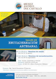 TALLER DE ENCUADERNACIÓN ARTESANAL EN LIMA