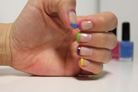 Manicura francesa a todo color!! Manicura francesa a todo color!!