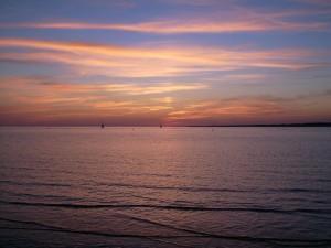 Atardecer en la playa... ¡Me voy…!