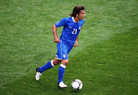 Andrea Pirlo Andrea Pirlo of Italy on the ball during the UEFA EURO 2012 group C match between Italy and Croatia at The Municipal Stadium on June 14, 2012 in Poznan, Poland.