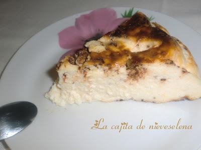 Tarta de queso con chocolate