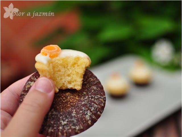 Mini magdalenas de queso y naranja