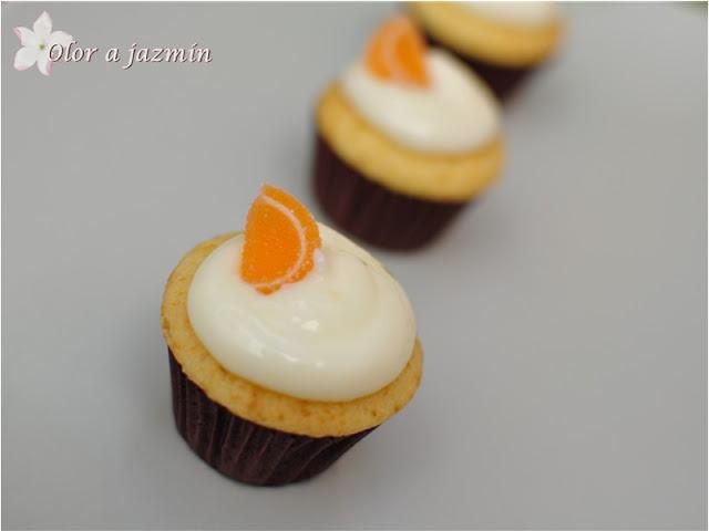 Mini magdalenas de queso y naranja