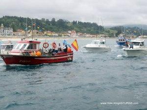 Procesion Virgen Guia Ribadesella 2012: Regreso barcas