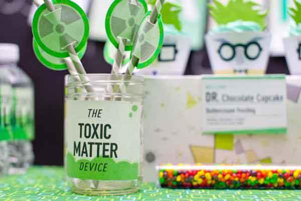 Pajitas Fiesta de científicos 