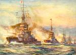 Los colosos frente a frente (Jutlandia, 1916)