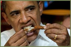 Obama comiendo ancas de rana