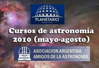 Cursos de astronomía mayo-agosto en Buenos Aires
