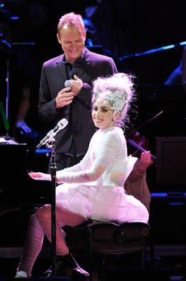 Lady Gaga actuó junto a Sting, Elton John y Springsteen en Nueva York