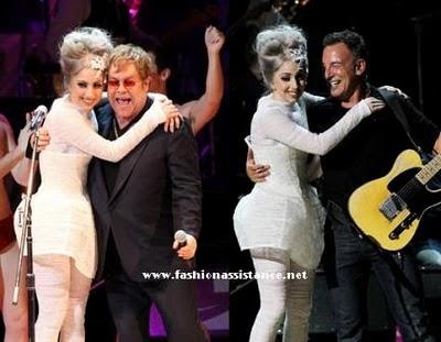 Lady Gaga actuó junto a Sting, Elton John y Springsteen en Nueva York