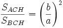 Teorema de Pitágoras y demostración \frac {S_{ACH}}{S_{BCH}}= \left (\frac {b}{a} \right )^2