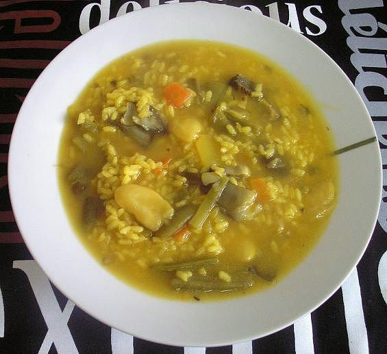 Arroz caldoso de la huerta