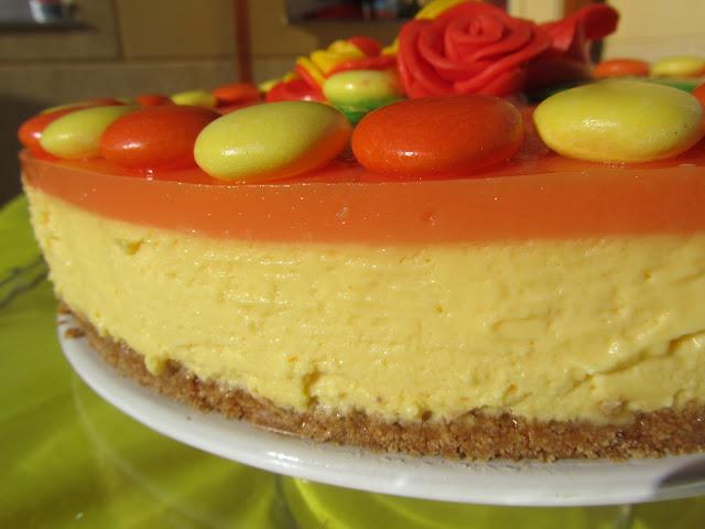 Tarta de caramelos naranja-limón