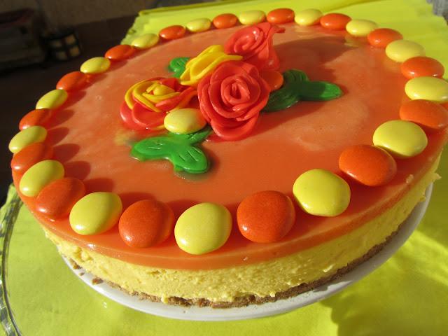 Tarta de caramelos naranja-limón