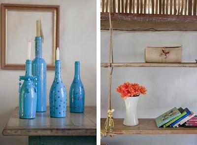 Botellas como Accesorio Rustico