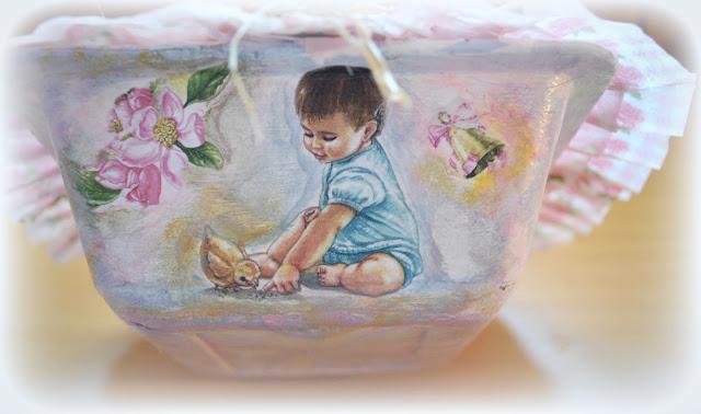 Decoración de caja de cartón de huevos (Convertidas en cestas para recuerdos)