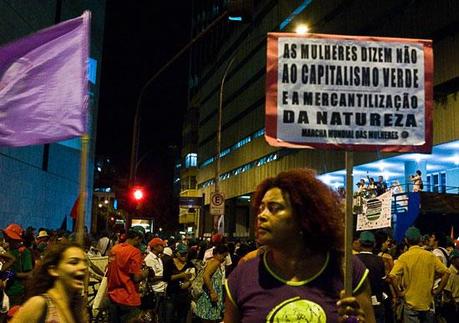Movimiento feminista en Río+20./ J. Marcos Movimiento feminista en Río+20./ J. Marcos