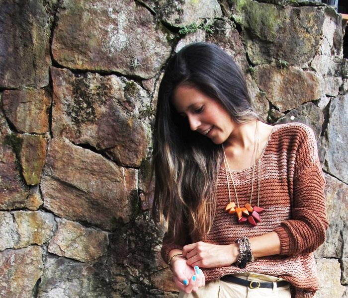 Beige shorts & Jumper