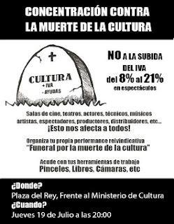 Concentración contra la muerte de la cultura