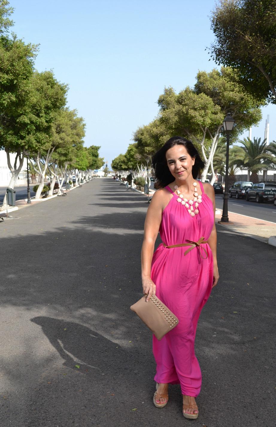Maxi Dress in fuchsia