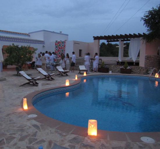 La decoración de la White Party