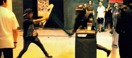 Carga policial en Callao durante la presentación de Mulafest