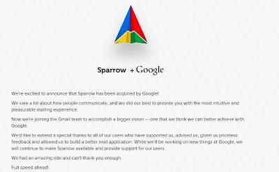 Google compra Sparrow Google compra Sparrow