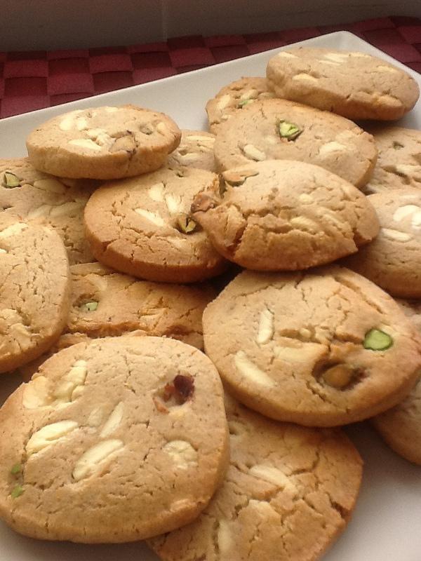 Galletas de Canela, Chips de chocolate blanco y pistachos