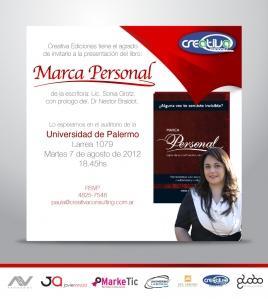 Es un honor presentarles el libro “Marca Personal” de Sonia Grotz